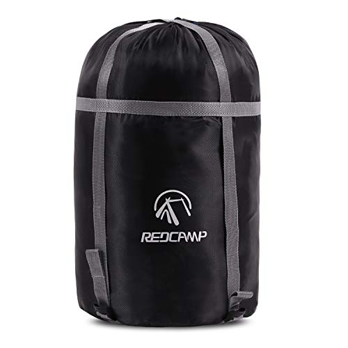 REDCAMP Sleeping Bag Stuff Sack, Black M, L, XL and XXL Compression Sack, Great for Backpacking and Camping - style: Black XL 40l