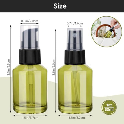 Segbeauty 6pcs 1oz Glass Mini Travel Bottles of 3pcs Small Lotion Containers, 3pcs Perfume Travel Refillable Bottles, 30ml Pump Dispenser Empty Spray Bottle, Oils Liquid Container Bottle Dispenser - size: 1oz+1 fl oz