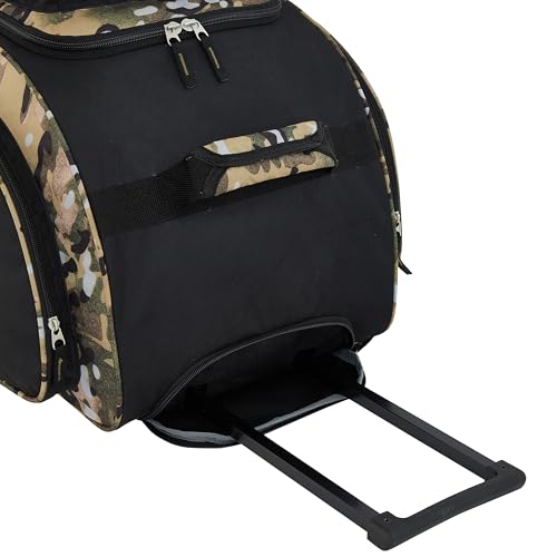 Travelers Club Xpedition 30 Inch Multi-Pocket Upright Rolling Duffel Bag - color: Camo