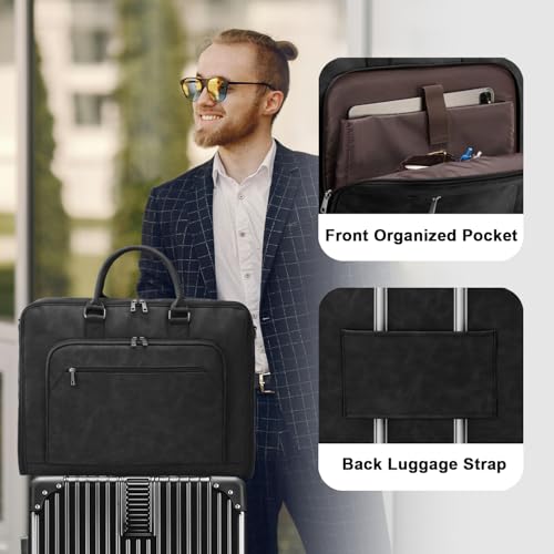 Garment Bag for Travel Large Carry on Garment Bags Men Women | Garment Suitcase Bags - color: Black