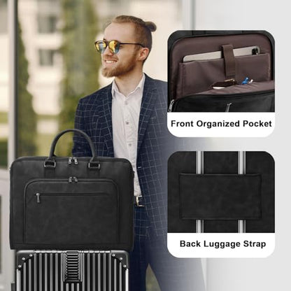 Garment Bag for Travel Large Carry on Garment Bags Men Women | Garment Suitcase Bags - color: Black