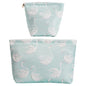 2-Pack Swan Print Makeup Bag Set - Large Capacity Light Blue Cosmetic Organizer | Travel Toiletry Pouch for Women Girls (Cute Animal Print, Zipper Closure) - color: B04-Swan Blue