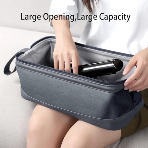2026 Latest Shark Flex Style Travel Case for Dyson Airwrap Hair Dryer Brush Revlon Hair Tools Travel Bag Carrying Case Flat Curling Iron Organizer(Dark Gray) - color: Dark Gray