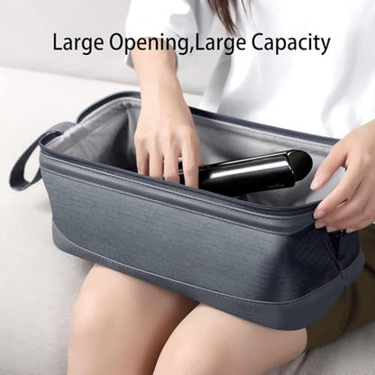 2026 Latest Shark Flex Style Travel Case for Dyson Airwrap Hair Dryer Brush Revlon Hair Tools Travel Bag Carrying Case Flat Curling Iron Organizer(Dark Gray) - color: Dark Gray