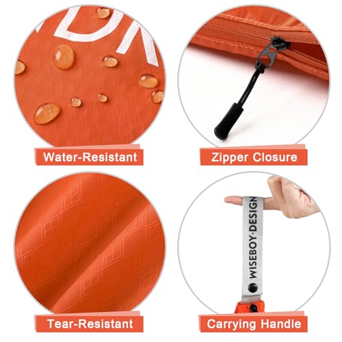 WiseBoy 2 Pack Laundry Bags, Travel Laundry Bag for Dirty Clothes, Washable Nylon Wet Dry Bag, Swimming Yoga Bathing Suit Workout Wet Dry Bags - color: Orange