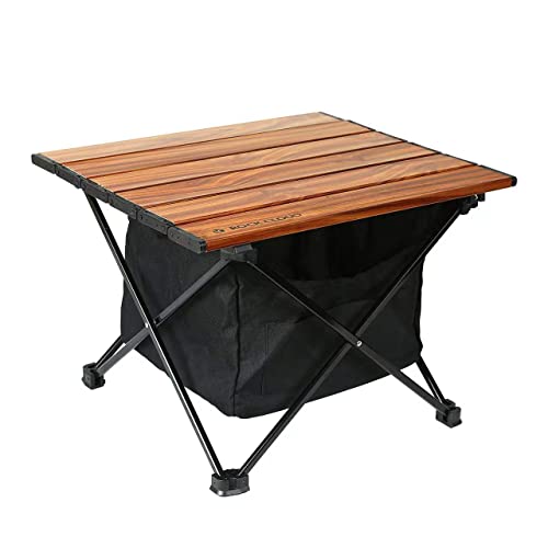 ROCK CLOUD Portable Camping Table Ultralight Aluminum Camp Table with Storage Bag Folding Beach Table for Camping Hiking Backpacking Outdoor Picnic, Small - color: With Storage Bag Wood Grain, size: Small
