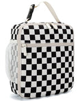 Lunch Box for Women Men Adult Insulated Lunch Bag Women Men Small Reusable Lunchbox for Work Picnic Travel (Black-White Plaid) - color: Black-White Plaid