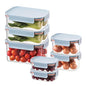 LocknLock Tritan Plastic Bisfree Modular Plus Food Storage Container Set, Lunch, Meal Prep, Stackable, BPA-Free, Leakproof, Freezer-Safe, 14 Pieces, 7 Boxes and 7 Lids, Mint, 1.5L - color: Mint, size: 14 set (7 containers & 7 Lids), 1500 ml