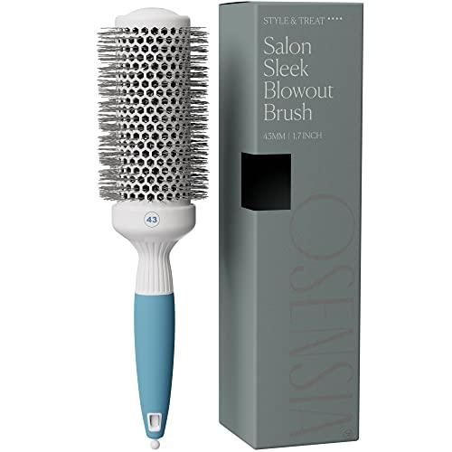 Medium Round Brushing Brush - Ceramic Hair Brush for a Smooth Salon Style Look - Professional Brushing Brush Ideal for All Hair Types - 43 mm - size: 1.7 Inch