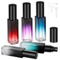 Segbeauty 0.34oz Travel Perfume Bottle Refillable, 5pcs Perfume Glass Spray Bottles, 10ml Mini Travel Atomizer Sprayer, Empty Press Pump Bottles, Cologne Atomizers with Clear Transfer Tool Set - color: Green Blue Red Purple Black, style: Mini Bottles