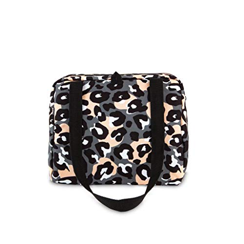 PackIt Freezable Hampton Lunch Bag, Wild Leopard Gray, Built with EcoFreeze Technology, Collapsible, Reusable, Zip Closure with Front Pocket and Shoulder Straps, Perfect for Tweens and Adults - color: Wild Leopard Gray