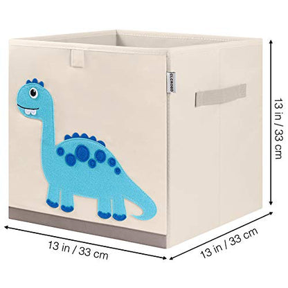 Foldable Animal Cube Storage Bins Fabric Toy Box/Chest/Organizer for Kids Nursery, 13 inch (Dinosaur) - color: Dinosaur