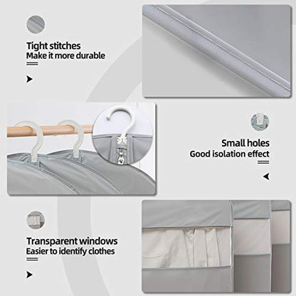 Dress Bags for Gowns Long, 65'' Long Dress Clear Garment Bag(Set of 2, 23.3'' X 65'') - size: Set of 2(23.3" x 65")