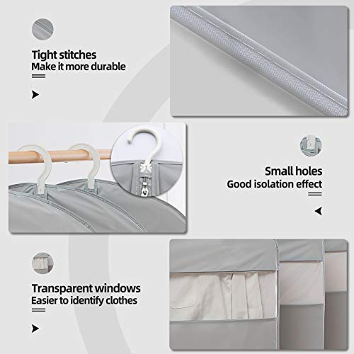 Dress Bags for Gowns Long, 65'' Long Dress Clear Garment Bag(Set of 4, 23.3'' X 65'') - size: Set of 4(23.3" x 65")
