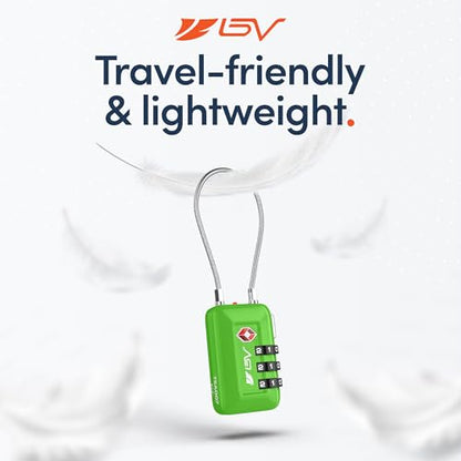 TSA Accpeted Luggage Travel Lock, Set-Your-Own Combination Lock for School Gym, Golf Bag, Locker, Luggage Suitcase Baggage Locks, Filing Cabinets, Toolbox, Case (Green, 2 Pack) - color: Green, size: 2 Pack