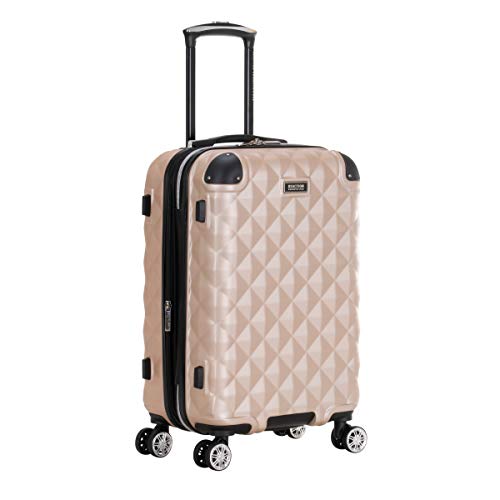 Kenneth Cole REACTION Diamond Tower Collection Lightweight Hardside Expandable 8-Wheel Spinner Travel Luggage, Rose Champagne, 2-Piece Set (20" & 28") - color: Rose Champagne, size: 2-Piece Set (20" & 28")