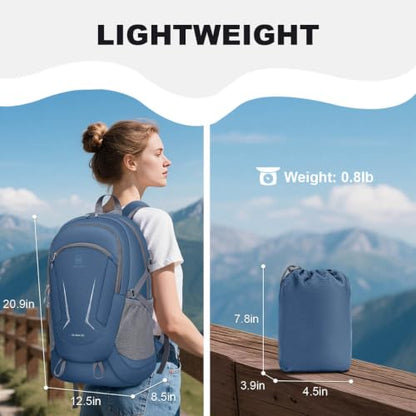 MIYCOO Backpack - Ultra Lightweight Packable Backpack for Travel Camping, Hiking Back Pack Waterproof Foldable Daypack for Men Women Blue - color: Blue