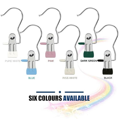 Hangers Clips,Stainless Multi Function Clip Hooks,Laundry Hanging Hooks Clips,Closet Hangers,Boot Clips， Hats Clips,Socks Clips,Pants Clips, Bras Clips (30, Rice-White) - color: Rice-white