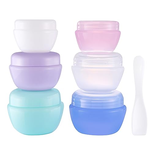 Travel Containers for Toiletries, 3 Size 0.35/0.7/1 OZ Sample Jars, TSA Approved Leak-proof Travel Size Toiletries Containers with Lids for Cosmetic Makeup Face Body Hand Cream