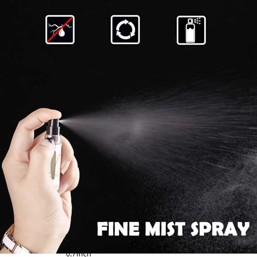5ml Perfume Atomiser Refillable Bottles Portable Mini Spray Travel Bottle Easy to Refill Empty Atomizer Bottle for Purse Handbag Pocket Luggage,Bright Color (Purple pink marble) - color: Purple pink marble