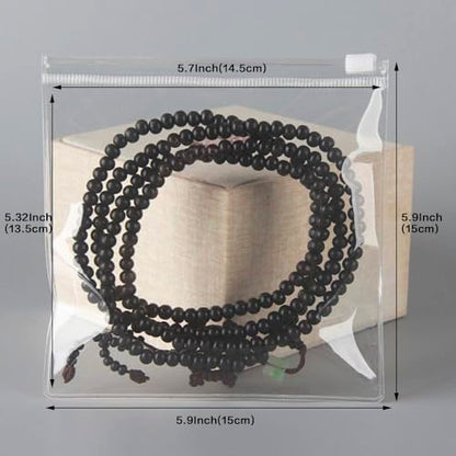 50PCS Transparent Jewelry Bags Square Clear Zipper Jewelry Pouches Earring Bracelet Storage Organizer (15 * 15cm 5.9 * 5.9 inch) - color: Clear - 5.9"×5.9"