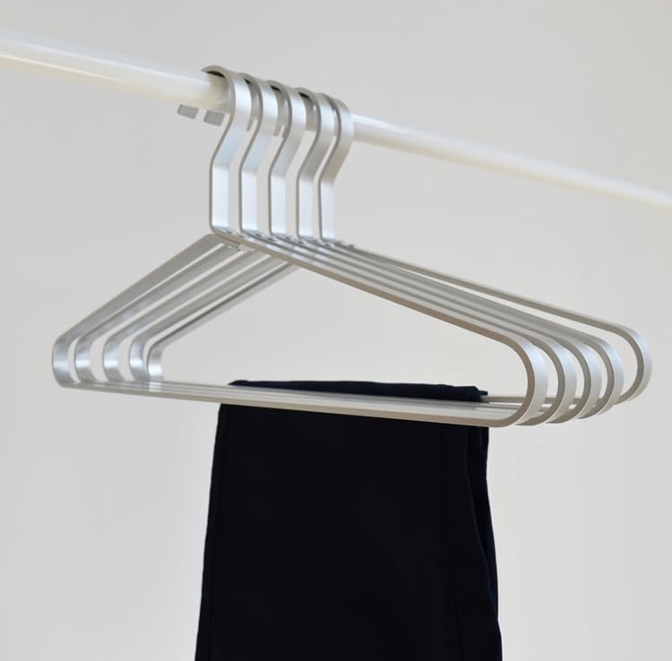 Premium Matte Silvery Aluminum Coat Hangers 90 Piece Set, 16.5” Extra Smooth & Durable Metal Shirt Dress Hanger,Aluminum Alloy Hanger,Clothing Support,Clothing Hang - style: Silver Thick Hanger（90）
