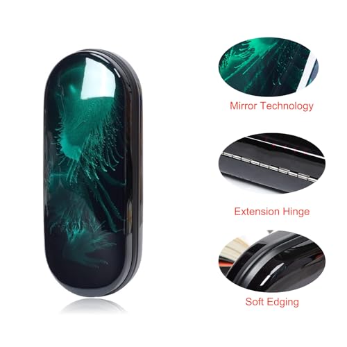 FEIQIAO Hard Shell Glasses Case, Men's And Women's Portable Travel Eyeglass Case - color: A-green