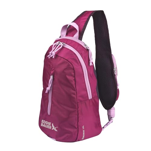 Eddie Bauer Stowaway Packable Sling Bag | Travel | Outdoor | Lightweight | Compact | Ripstop Nylon, Port Red-10L - color: Port Red