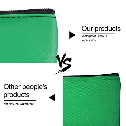 2 Pieces Money Bags with Zipper, 11x6.1 inch Money Pouch, Bank Bag, Cash Bag, Check Wallet, Cosmetics(Green) - color: Green, size: 2 Pieces