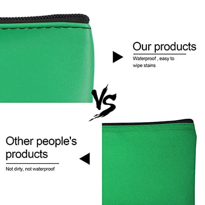 2 Pieces Money Bags with Zipper, 11x6.1 inch Money Pouch, Bank Bag, Cash Bag, Check Wallet, Cosmetics(Green) - color: Green, size: 2 Pieces