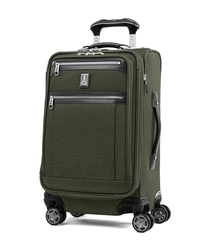 Travelpro Platinum Elite Softside Expandable Luggage, 8 Wheel Spinner Suitcase, TSA Lock, Men and Women, Pilot Green, 2-Piece Set (21/25) - color: Pilot Green, size: 2-Piece Set (21/25)