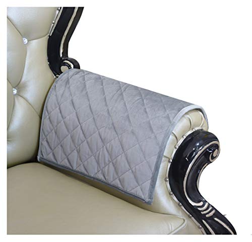 HAOMAIJIA Sofa Armrest Cover, Recliner Chair Arm Cover, Armchair Slipcover Nonslip Quilted Furniture Protector for Leather Sofa Couch (Agray, 14 x 14 Inches - 2 Pieces) - color: Agray, size: 14 x14 Inches Sofa Armrest Cover-2 Pieces
