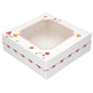 20 Pack Bakery Boxes with Window Small 6x6x2 inch for Cookie, Candy, Pastry, Brownie, Chiffon Cake, Tart, Pie, Waffle (White-Flora) - color: White-Flora