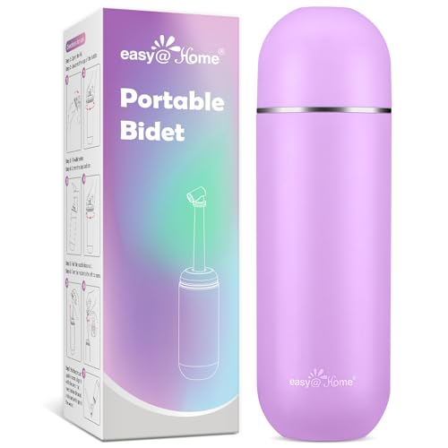 Easy@Home Portable Travel Bidet: Peri Bottle for Postpartum Essentials - Handheld Sprayer Kit for Perineal Care & Personal Hygiene | 380ml (12.8oz) | Women & Men | EPB-01 Pink - color: Pink