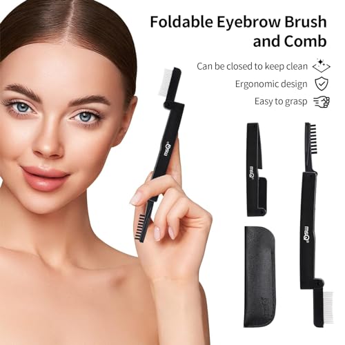 Eyelash Comb MSQ Eyelash Separator Folding Eyelash Comb Brow Brush Mascara Applicator Eyelash & Brow Definer Eyebrow & Lash Brush Eyebrow Grooming Tool - size: 1 PC