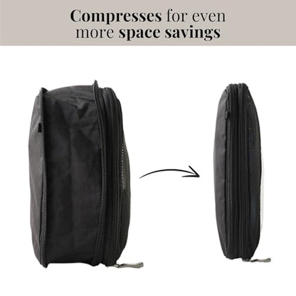 Baggallini Compression Cube 3-piece set - Lightweight Compression Packing Cubes for Travel - color: Black
