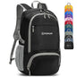ZOMAKE Lightweight Packable Backpack 30L, Foldable Hiking Backpacks Water Resistant Compact Folding Daypack for Travel(Pure Black) - color: Pure Black