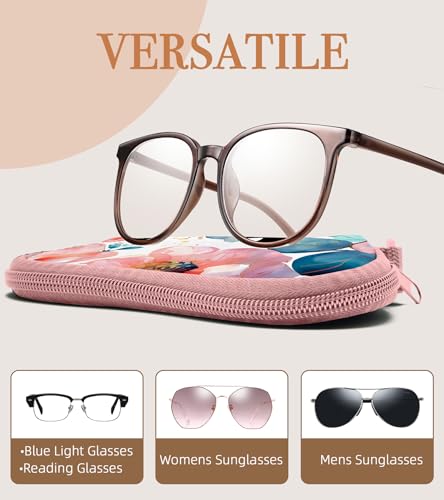 Sunglasses Case Soft Glasses Cases for Women Pouch Eyeglass Bag Eye Glass Kids Girls Sun Glasses Cute Kawaii - color: Pink Peony