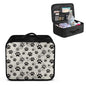 First Aid Case Empty Pet Paw Print Veterinary Medic Bag for Animal Clinics and Pet Owners Includes Secure Zipper Compartments Breathable Mesh Panels Soft Lining Washable Material - color: Pet Paw Print