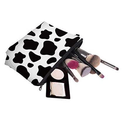 Deanfun Cosmetic Bag for Women Trendy Makeup Bags Organizer Travel Waterproof Toiletries Bag Accessories Cow Point Gifts (52558) - color: 52558