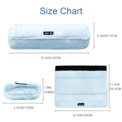 SPRING SEAON Wheelchair Armrest Covers 2 Pack Soft Memory Foam Wheelchair armrest Pads Wicking Washable for Office Transport Chair (Sky Blue) - color: Light Blue