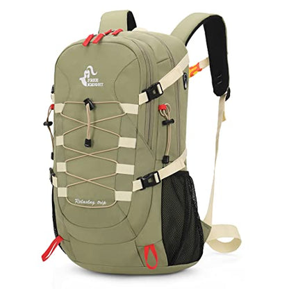 Bseash 40L Waterproof Hiking Backpack with Rain Cover, Outdoor Sport Travel Bag Daypack for Camping Climbing Skiing Cycling (Pea-green) - color: Pea-green