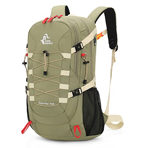 Bseash 40L Waterproof Hiking Backpack with Rain Cover, Outdoor Sport Travel Bag Daypack for Camping Climbing Skiing Cycling (Pea-green) - color: Pea-green