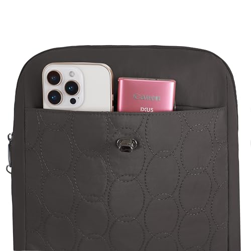 Travelon Anti-Theft Runways Compact Backpack - color: Smoke