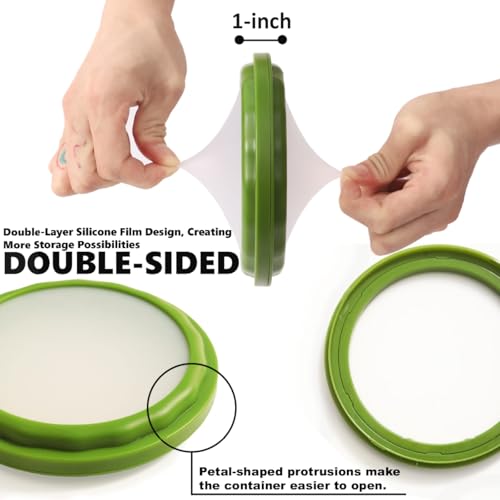 4-Piece Food Storage Containers Set – Avocado Saver, Onion Keeper, Silicone Kitchen Organizers for Fridge, Reusable & Fresh-Keeping Design - color: Tropical Fruits