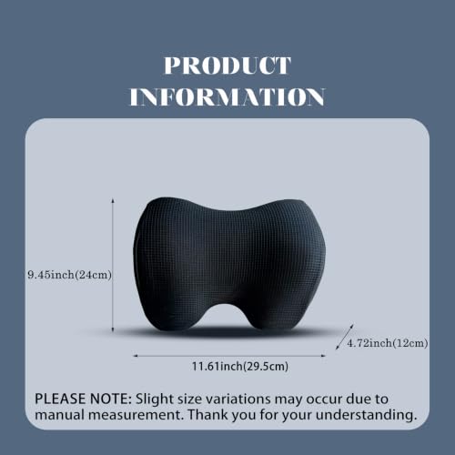 SPRFUFLY Make Relaxing Car Headrest Pillow, Car Pillow for Driving with Adjustable Strap, Breathable Removable Cover & Ergonomic Design - Softness Travel Car Neck Support Pillow(Black, 1PC) - color: Black