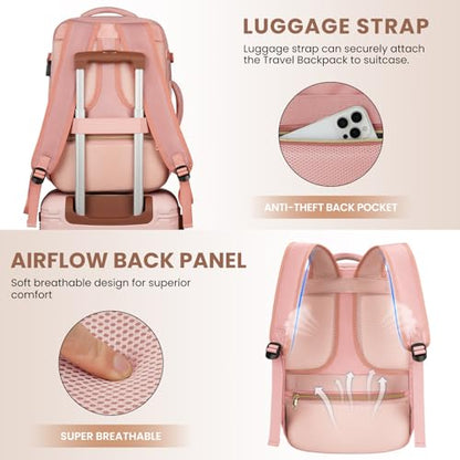 YAMTION Luggage Sets 6 Piece,Hardside 20In Suitcase with Spinner Wheels,TSA Lock,Carry On Suitcase Travel Essentials for Personal Items,Pink - color: Pink