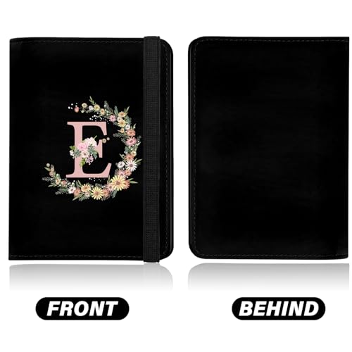Cute Passport Holder and Holder Combo Passport Cover with RFID Blocking Women Men Compatible Wallet Credit Card Protector (Balck-E) - color: Balck-E