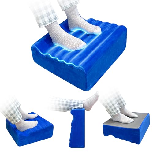 Underdesk Foot Rest for Office Under Desk at Work, Ergonomic Footrest Stool Massage Leg Rest Elevation Cushion for Couch Computer, Feet Support Foam Elevator Footstool Pillow