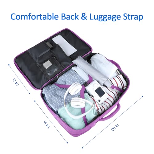 AREYTECO 60L Carry On Backpack, Extra Large Laptop Backpack, Big Capacity Travel Backpack for Women, Expandable Water Resistant Bag Anti-Theft Business Daypack Fit 18 Inch Laptop,Purple - color: Purple, size: 18.4 Inch (22''x14''x11'')
